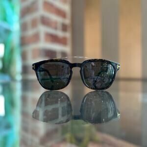 TOM FORD Holt TF576 52R Tortoise Shell Acetate Round Sunglasses